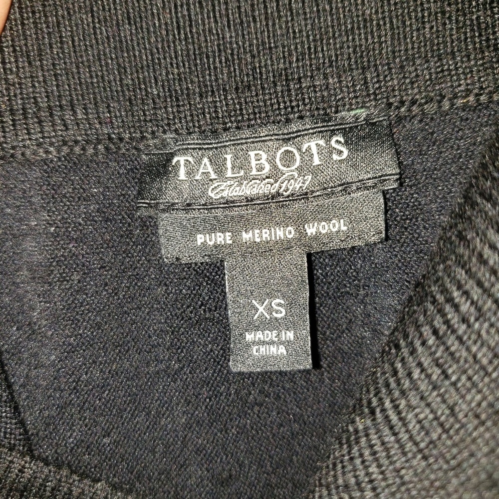 Talbots Black, A-line  midi skirt